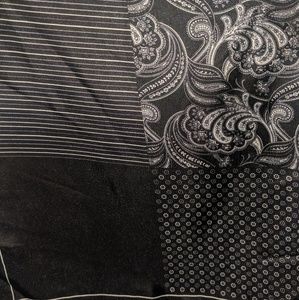 4 Panel Black Pocket Square Excellent Condition